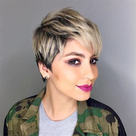 Pixie Cut with Ash Blonde Balayage: