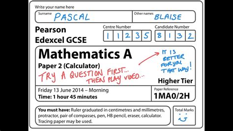 Pixl Edexcel Maths June 2014 Answer Kindle Editon