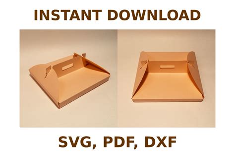 Pizza Box With Handle Template