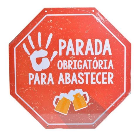 Placas Vermelhas Octogonais: