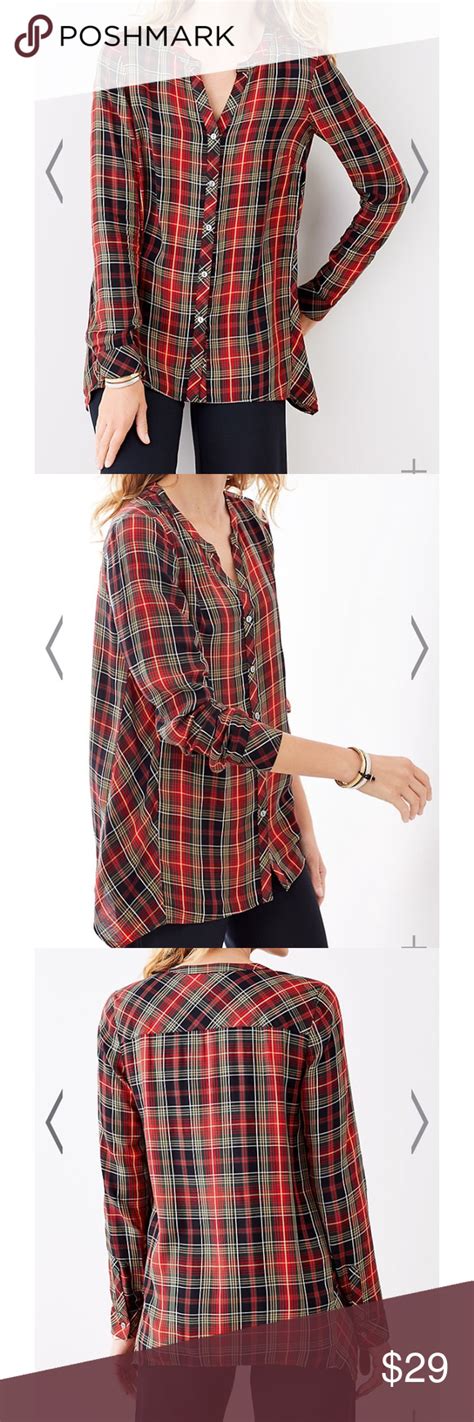 Plaid Print Dipped Hem Shirt: A Timeless Classic with a Modern Twist