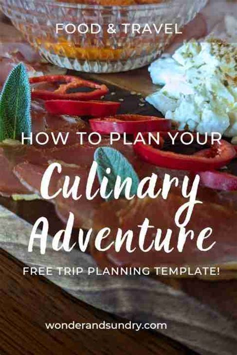 Plan Your Culinary Adventure: