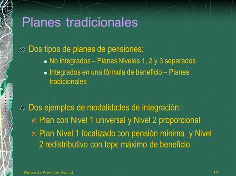 Planes tradicionales: