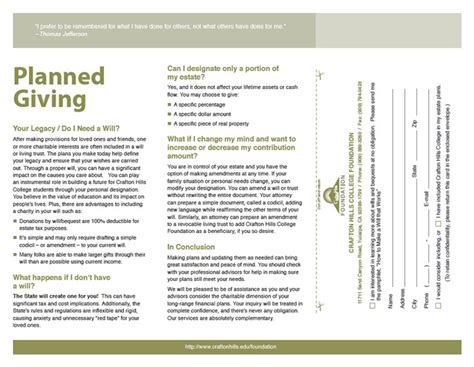 Planned Giving Template