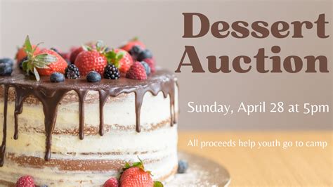 Planning Your Dessert Auction