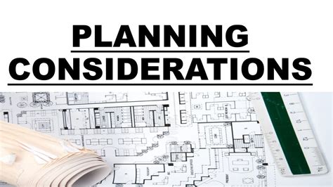 Planning and Design Considerations