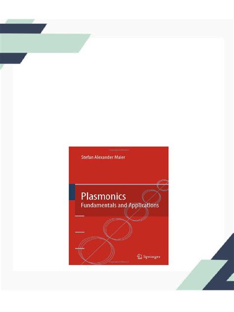 Plasmonics Fundamentals and Applications 1st Edition Epub