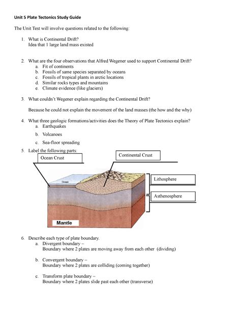 Plate Tectonics Guided And Study Answers Doc