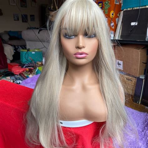 Platinum Blonde Wig 2025: Captivating Contrast with Dark Brown Highlights