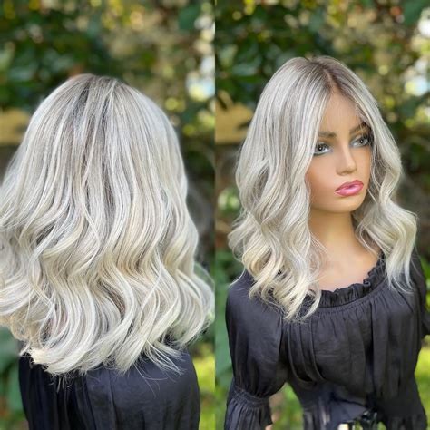 Platinum Princess: 14" Wavy Full Lace Wigs for an Enchanting Aura