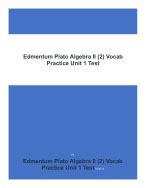 Plato Algebra 2 Answers Cedar Hill PDF