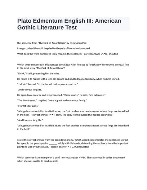 Plato Literature Test Answers Epub