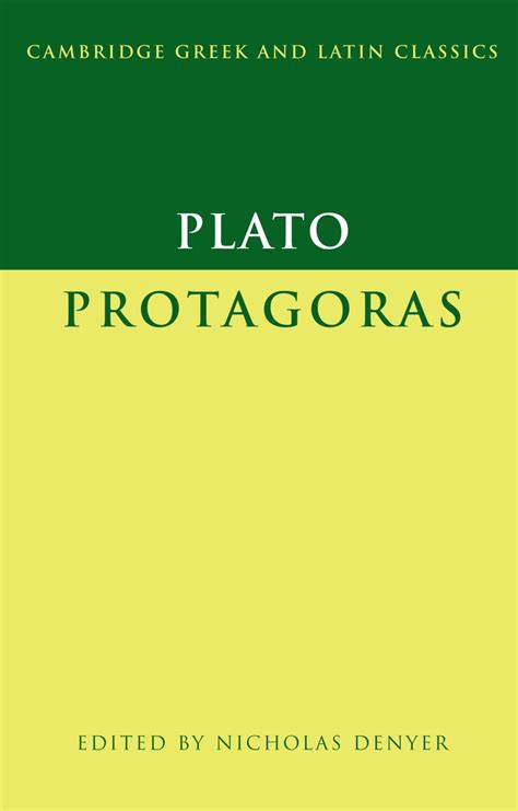 Plato Protagoras Cambridge Greek and Latin Classics Doc