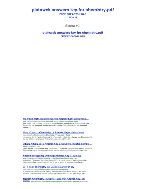 Platoweb Answers Chemistry PDF