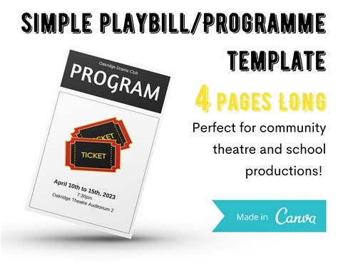 Playbill Template Canva