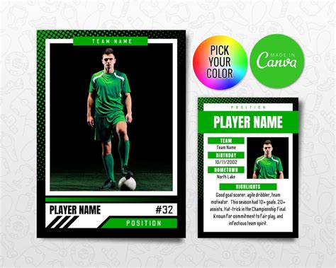 Player Card Template Soccer