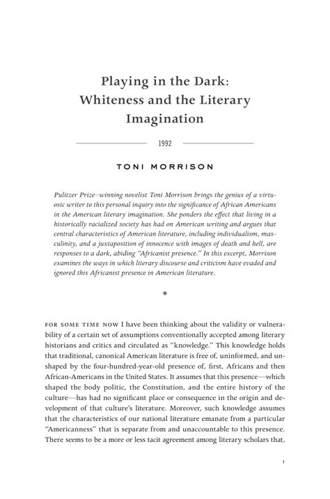 Playing in the Dark: Whiteness and the Literary Imagination Epub