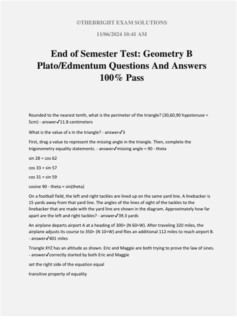 Ple Plato Test Answers Geometry Doc