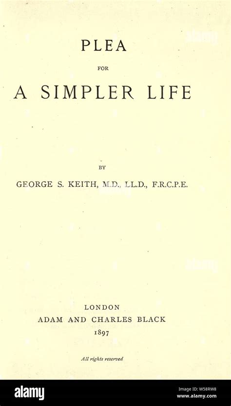 Plea for a Simpler Life PDF