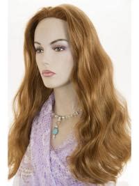 Pleasing Auburn Wavy Long Human Hair Wigs & Half Wigs