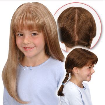 Pleasing Blonde Monofilament Long Kids Wigs