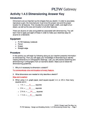 Pltw Activity 112 Answer Key Doc