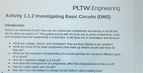 Pltw Activity 115 Answer Key Doc