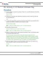 Pltw Activity 123 Answer Key PDF