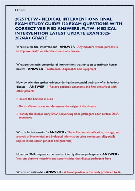 Pltw Medical Interventions Answers Epub