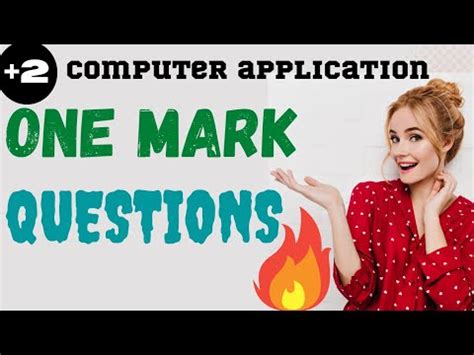 Plus 2 Computer 1 Mark With Answer PDF