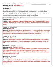 Plymouth Plantation Test Questions With Answer Key Epub