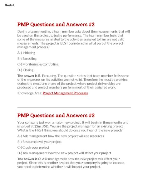 Pmp Questions And Answers Free Download Doc