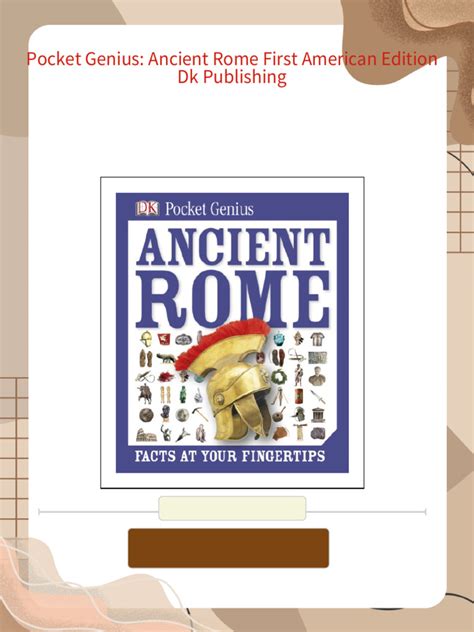 Pocket Genius Ancient Rome