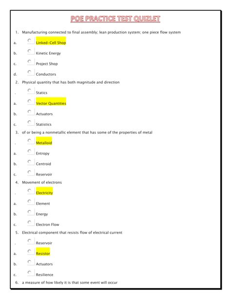 Poe 115 Answer Key Kindle Editon