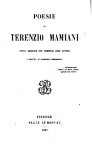 Poesie Di Terenzio Mamiani... Kindle Editon