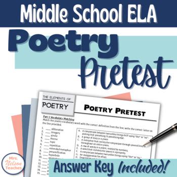 Poetry pretest with answers Ebook Doc