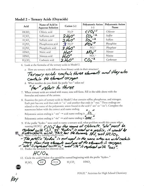 Pogil Answer Key Ions PDF