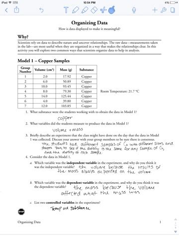 Pogil Chemistry Answer Key Organized Data Kindle Editon