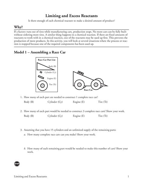 Pogil Chemistry Limiting And Excess Reactants Answers Epub