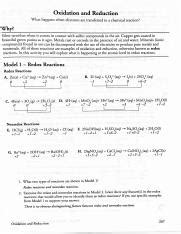 Pogil Oxidation And Reduction Answer Key PDF