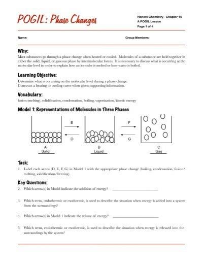 Pogil Phase Changes Answers Doc