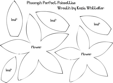 Poinsettia Flower Template