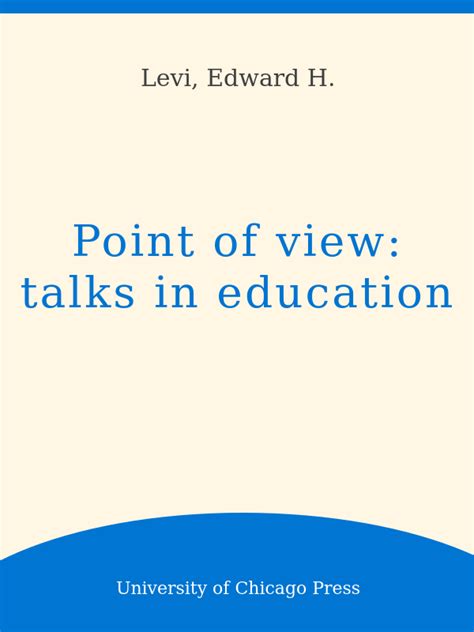 Point of View Talks on Education Epub