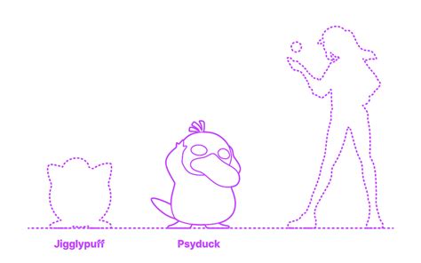 Pokémon Stadium: Size Comparison of Mankey and Psyduck