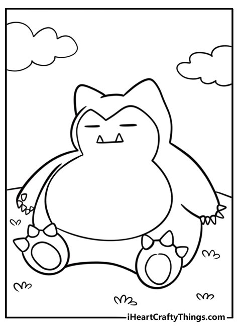 Pokemon Snorlax Coloring Pages