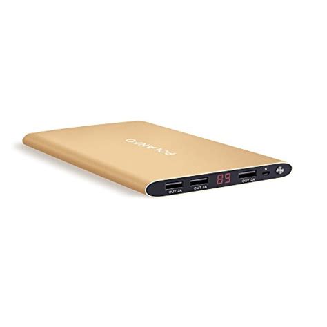 Polanfo 20000mAh Portable External Battery Gold Reader