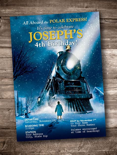 Polar Express Invitation Template Free