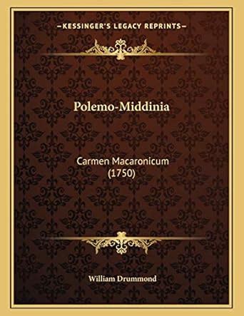 Polemo-Middinia Carmen Maccaronicum... Reader