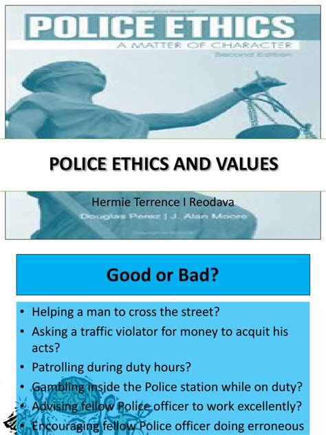 Police Ethics and Values Reader