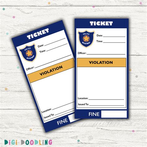 Police Ticket Template